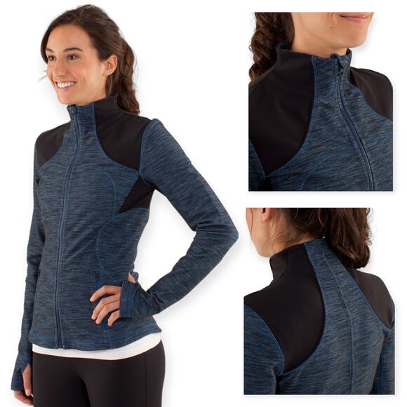 Lululemon | Size 4 | Blue / Black Slub Denim Reversible Limitless Forme Jacket - Picture 2 of 12